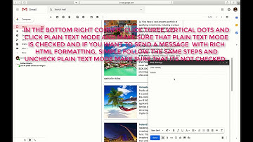 HOW TO SEND A MESSAGE IN PLAIN TEXT FROM GMAIL