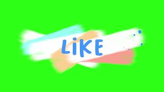 Animated LIKE Button Cartoon Green Screen Overlay