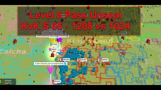 KvK S05 - Lvl 8 unseal fights 1208 vs 1024 - Part 1