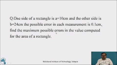 Application of partial derivatives -  Error and approximation