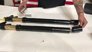 Ohlins fork extensions front and rear