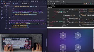 ASMR Programming - Coding a Code Editor With Live Preview - No Talking