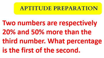 Two numbers are respectively 20% and 50% more than the third number. What percentage is the first