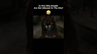 Is This Why Khajiit Are Not Allowed In The City?  🤣 #skyrim #elderscrolls #shorts #switch #switch2