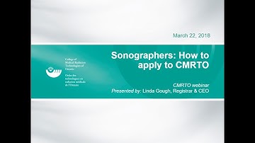 Sonographers: how to apply to CMRTO