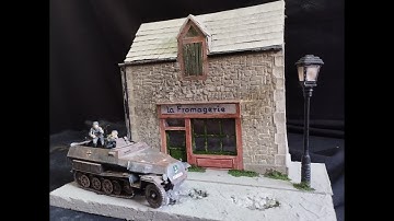 Scratch build stone building diorama 1/35 scale modelling