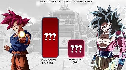 Super Goku vs GT Goku - POWER LEVELS (DBZ/DBGT/NON-CANON)