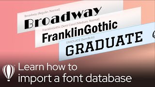 How to Import a Font Database | Corel Font Manager