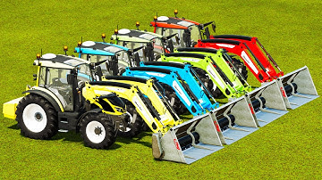 TRANSPORTING VALTRA COLORED TRACTORS TO WORK STATION - FARMING SIMULATOR 2022