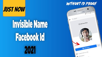 How To Make Invisible Facebook Account 2021 || Invisible FB Id Kaise Banaye 2021