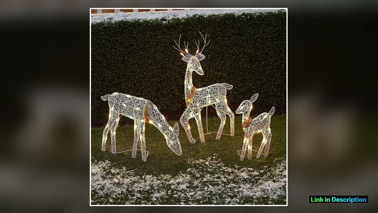 DIY Reindeer Ornaments Battery Powered Iron Art Reindeer Yard Ornament Atmosphere Props Elk Garden