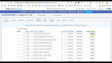Aeries Transfer Grades