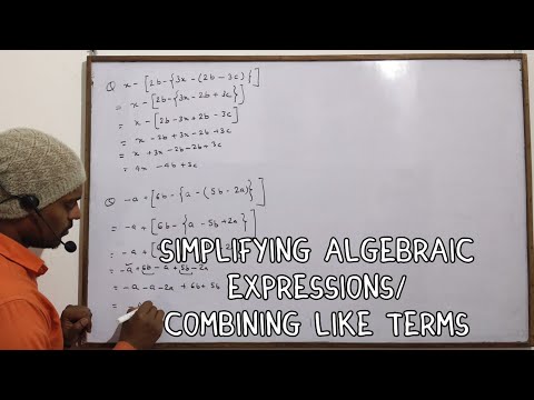 Simplifying Algebraic Expressions With Parentheses u0026 Variables - Combining Like Terms - Algebra