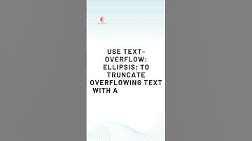 Overflow Text Ellipsis