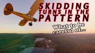 The Skidding Aircraft Turn , why it can be dangerous in the  pattern and result in a Stall/Spin