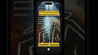 Murder Mystery game powered by Gemini AI on iOS #ios #swiftui #programming #google #ai #geminiai screenshot 1
