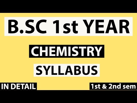 BSc 1st year Chemistry syllabus|In detail