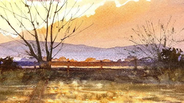 Over one hour of uplifting and peaceful music with watercolor paintings of landscapes