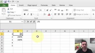 how to write percentage formulas in excel