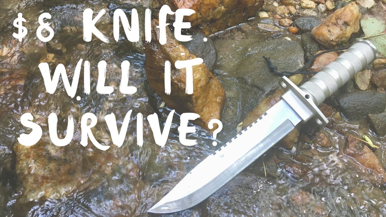 Torture Test: Harbor Freight Survival Knife - YouTube