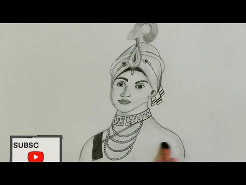 Drawing Sahibzada Zorawar Singh Ji Part6  Char Sahibzaade Drawing  Series   YouTube