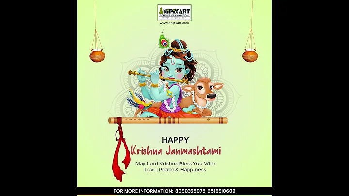 Happy Janmashtami | Anipixart School of Animation #vfx #animation #graphics @AnipixartAnimation​