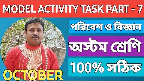 MODEL ACTIVITY TASK PART 7/CLASS VIII/ENVIRONMENT AND SCIENCE/OCTOBER