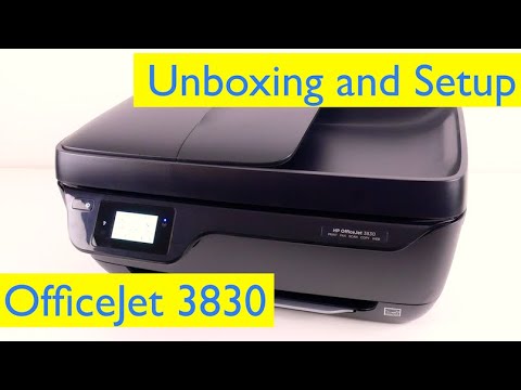 Hp Officejet 3830 Wireless Setup And Unboxing And Ink Install All In One Printer Setup Youtube
