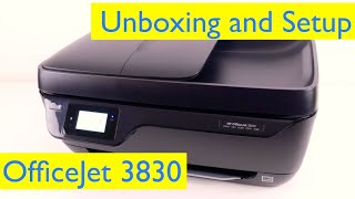 HP Officejet 3830 Wireless Setup and Unboxing | and Ink Install  All in one Printer setup