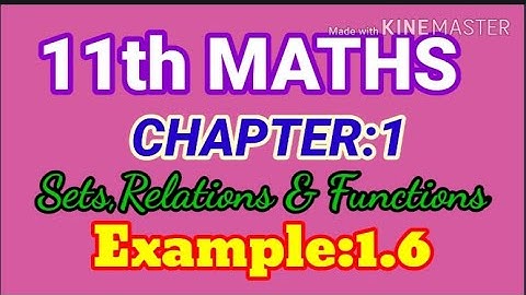 TN- 11th MATHS - Chapter:1 ( Example 1.6 )