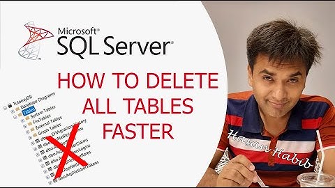 How to delete all tables from MS SQL Server, delete database and restore database