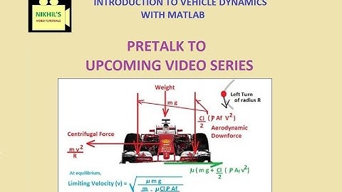 Pre-Talk To Upcoming Video Series | Introduction to Vehicle Dynamics with MATLAB