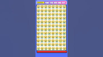 HOW GOOD ARE YOUR EYES || Part 2  || Find The Odd Emoji Out l Emoji Puzzle #quiz #shorts