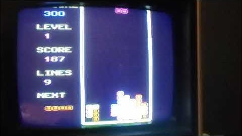 Tetris on a Commodore Vic 20 with a 1701 monitor