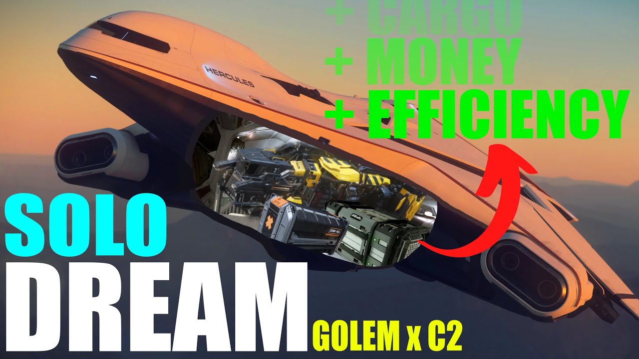 MINING Solo Using Drake Golem + C2 Hercules COMBO in Star Citizen 4.1.1 - Full GUIDE