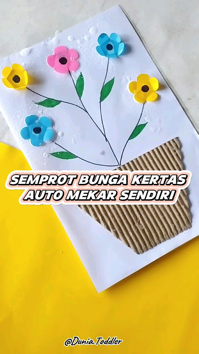 STIMULASI MOTORIK HALUS ANAK DENGAN MENYEMPROT BUNGA KERTAS #stimulasi#motorikhalus#kertad