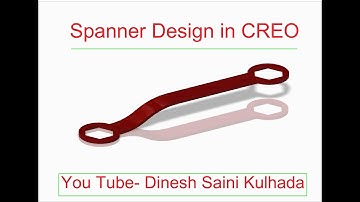 Spanner Design in Creo #msme #ppdc #cad #meerut #saini #AutoCAD