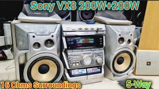 ✅️Available💯 Sony MHC-VX8 with 16 ohms 200w 200w Surrounding 5 way speakers japan make
