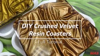 Resin Crushed Velvet Coasters | DIY Resin Coasters