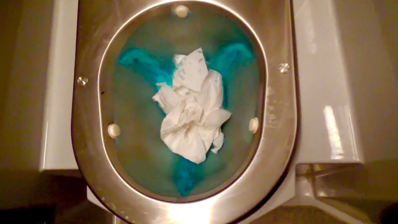 Will it Flush? Airplane Toilet Clean Toilet Paper Lots of