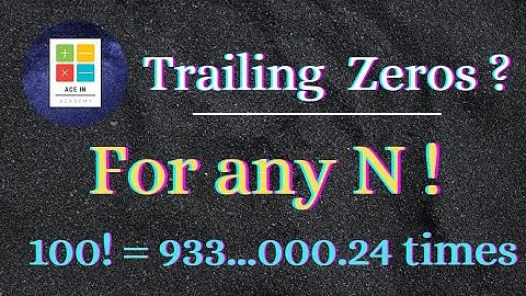 How to calculate the trailing zeros ?