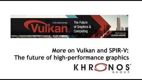 Vulkan and SPIR-V session
