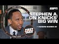 Stephen A. reacts to the Knicks&#39; win vs. the Lakers &amp; Harden&#39;s 35-PT night | First Take YT Exclusive