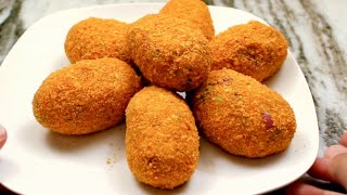 How To Make Chessy Potato Chop Cheese Potato Cutletcrispy & Cheesy Potato Chopin Lockdown Recipe