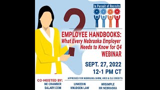 Employee Handbooks: What Every Nebraska Employer Needs to Know for Q4 by hrsimple 41 views 1 year ago 47 minutes