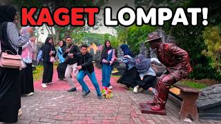 Kaget Sampai Terjatuh!! Living Statue Prank, #livingstatueprank #humanstatueprank