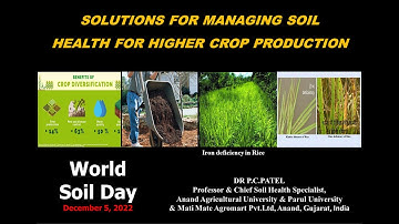 SOLUTIONS FOR MANAGING SOIL HEALTH FOR HIGHER CROP PRODUCTION BY DR.P.C. PATEL