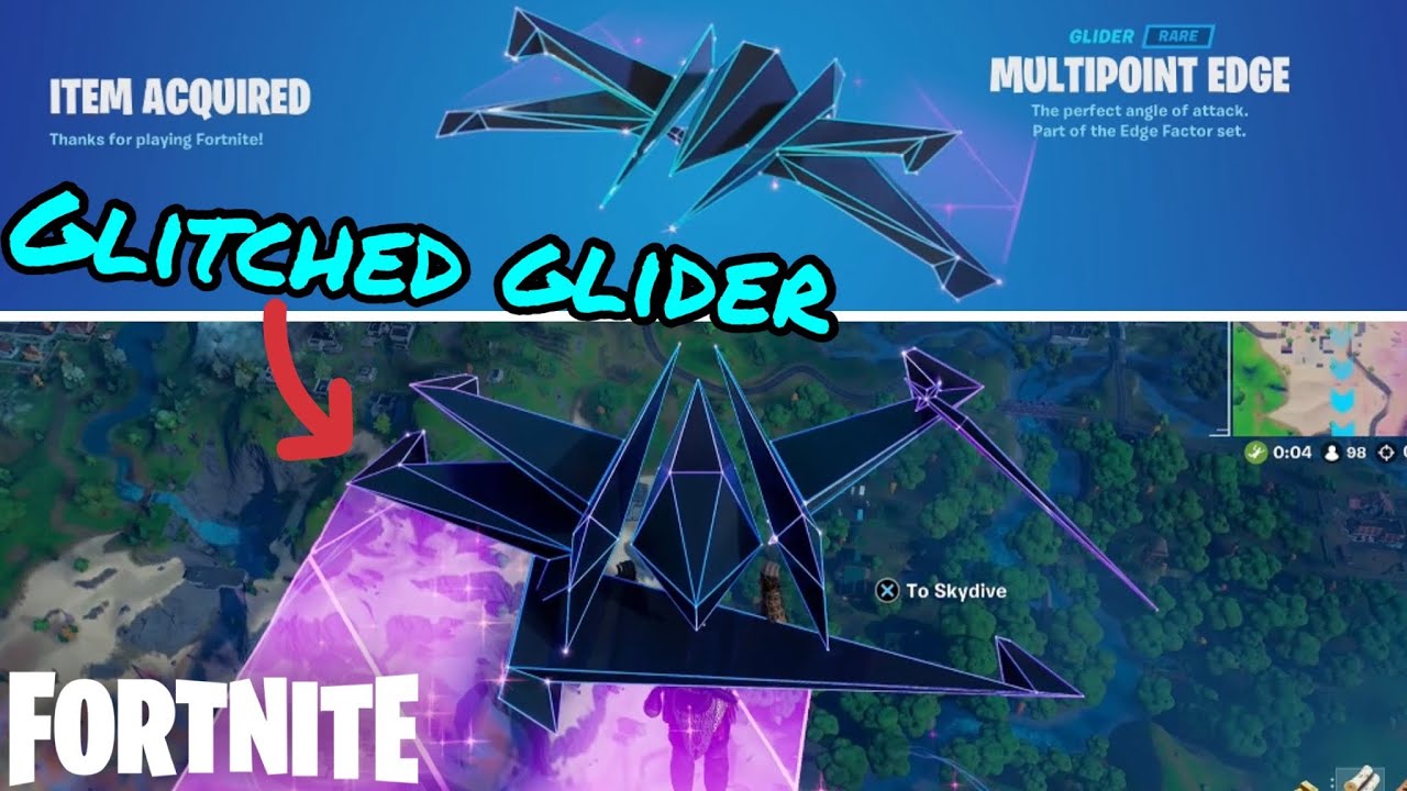 New glider that’s glitched! (Multipoint Edge) / Fortnite