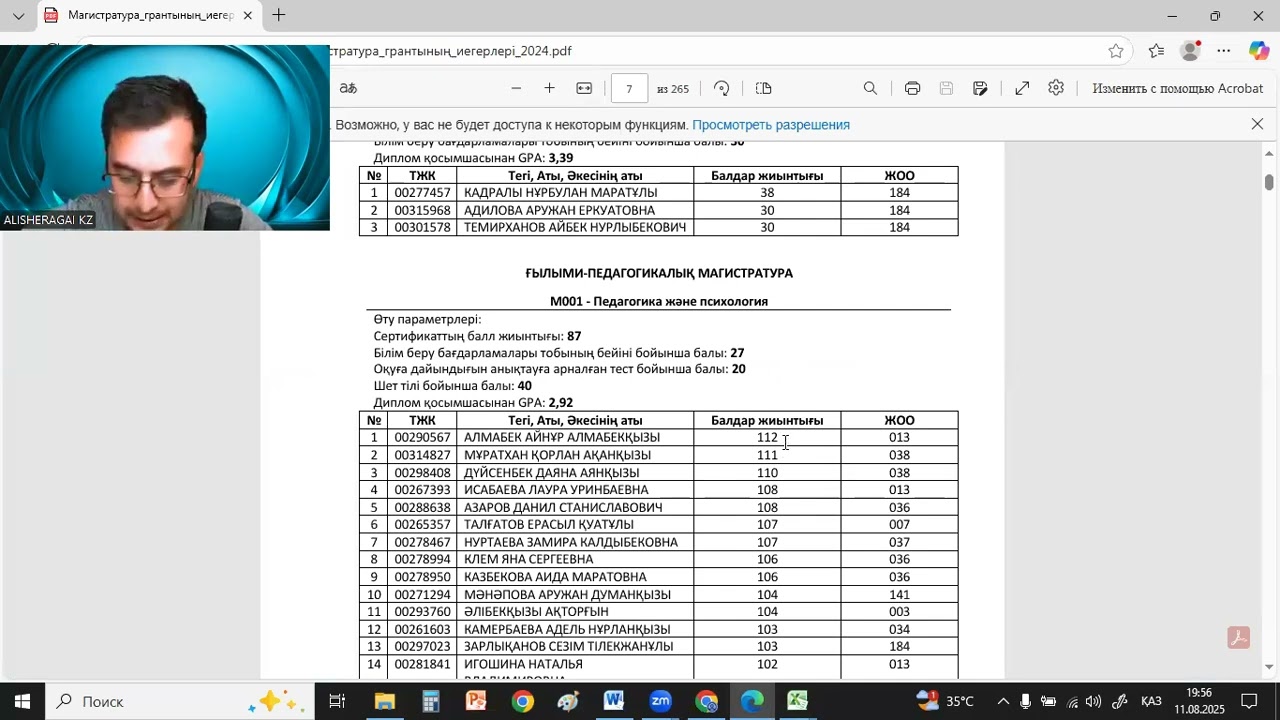 БОЛЖАМ-2025 МАГИСТРАТУРА ЖАЗ