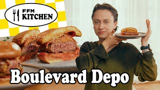 картинка: FFM Kitchen: Boulevard Depo – рецепт бургера из мраморной говядины